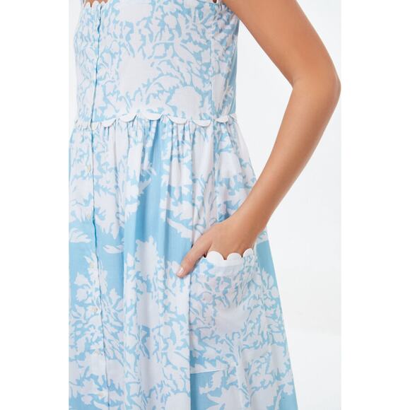 Juliet Dunn Pastel Blue Palladio Tie Shoulder Midi Dress Tuckernuck Ric Rac - Picture 6 of 14